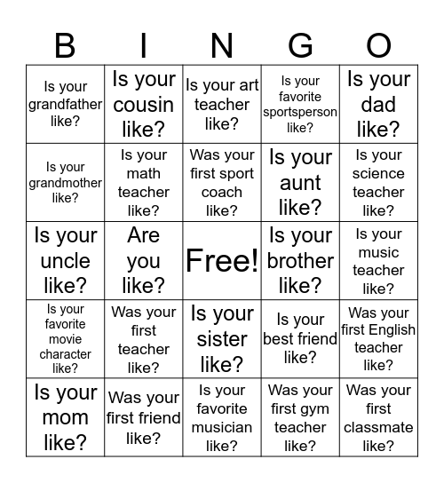 What___________? Bingo Card