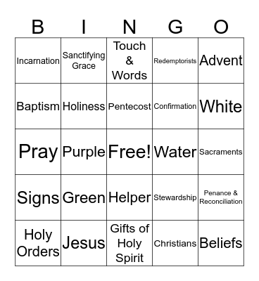 Unit 2  Bingo Card