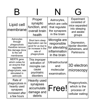Short-term and long-term sleep deprivation Bingo Card