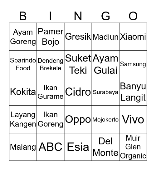 Bingo Card