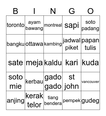 HAN Bingo Card