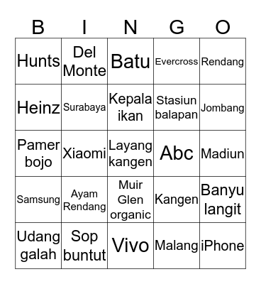 Abyan Bingo Card