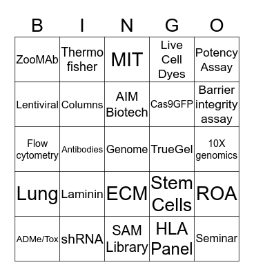 3D Bingo Card