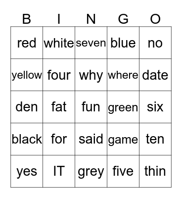 Super reader challenge Bingo Card