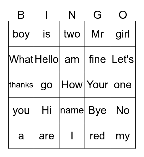 Iam a super reader Bingo Card