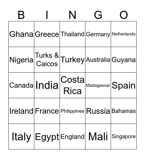 Oh The Places You Will Go! Bingo Card