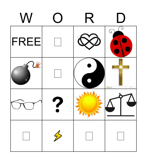 SYMBOLS Bingo Card