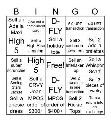 828 BINGO CONTEST Bingo Card