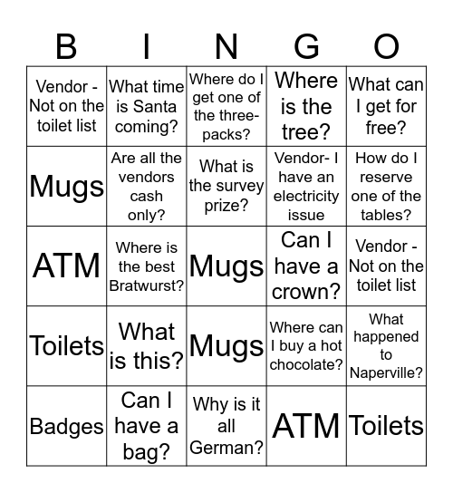 FAQ - Bingo Card