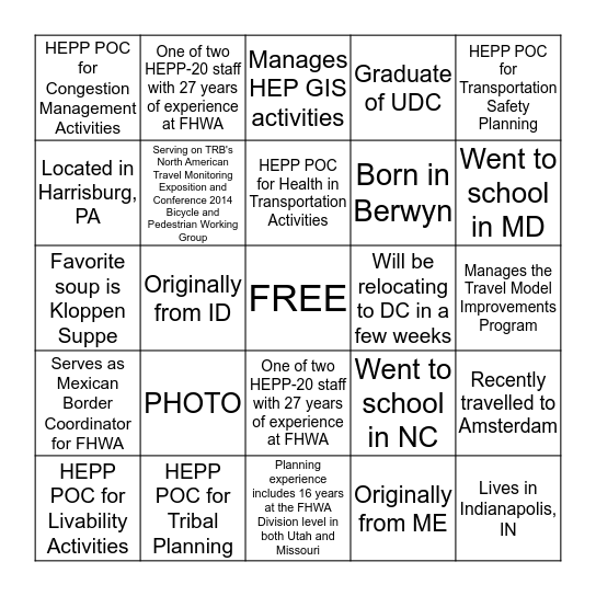 Bingo Card