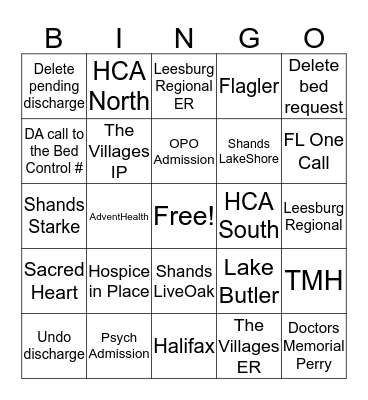 Transfer Center Bingo 11/18-24 Bingo Card