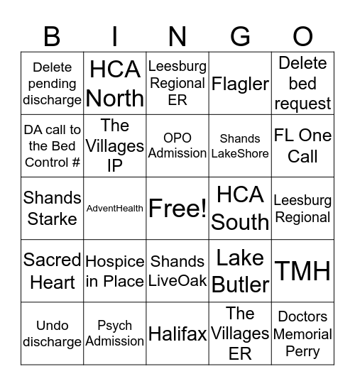 Transfer Center Bingo 11/18-24 Bingo Card