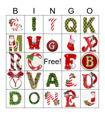 ASL Christmas Bingo Card