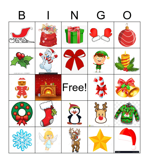 C H R I S T M A S  B I N G O Bingo Card