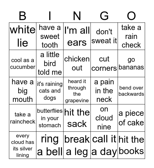 idiom-bingo-card