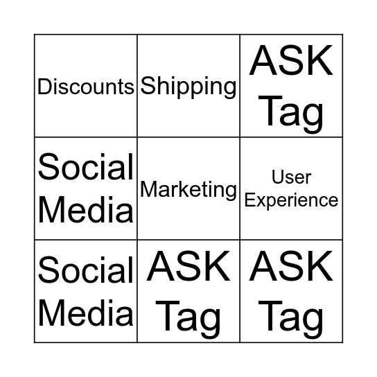 Merchant GrowthBingo Card