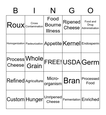 Terms to Know Bingo Card