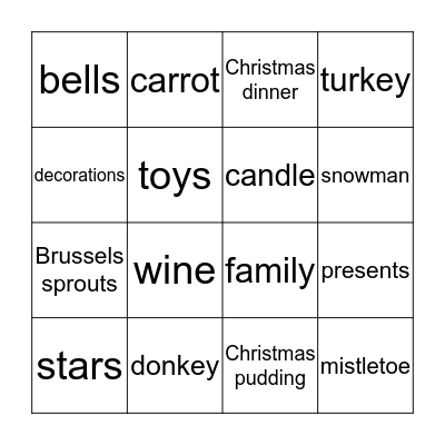 Christmas Bingo Card