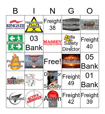EMERGENCY PROCEDURES REVIEW Bingo Card