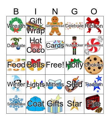 Holiday Bingo  Bingo Card