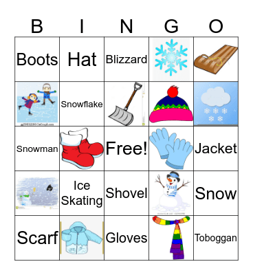 Winter Bingo Card