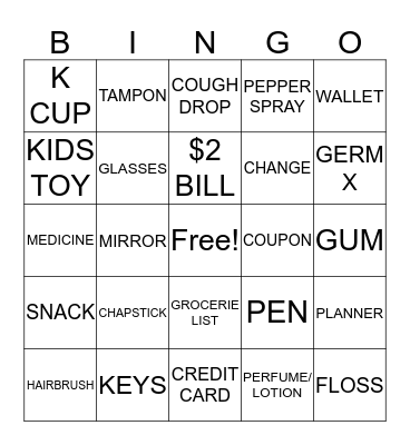 WHAT'S IN THERE? Bingo Card