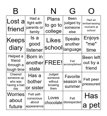 ASCEND BINGO Card