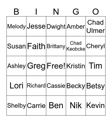 Thanksgiving Bingo Card