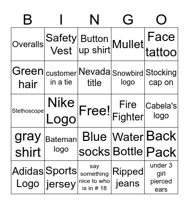 Blackout 102 Bingo Card