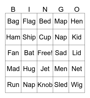 Fresh Start BINGO Card