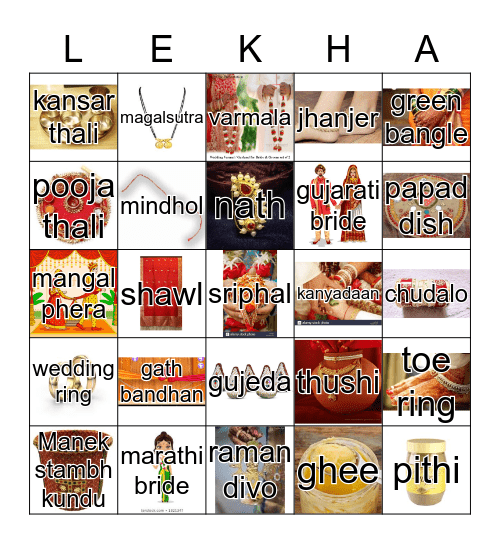 Mandap Muharat Bingo Card