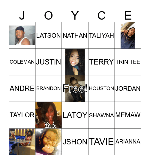 Family! Bingo Card