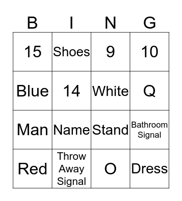 ASL Bingo Card