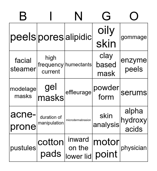 Chapter 23 Bingo Card