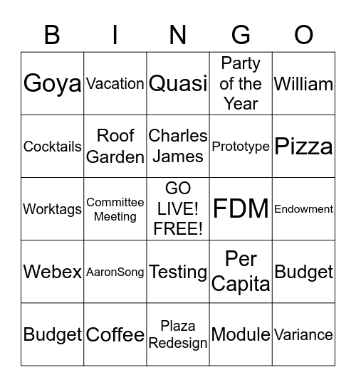 Met/Omni/Workday Bingo Card