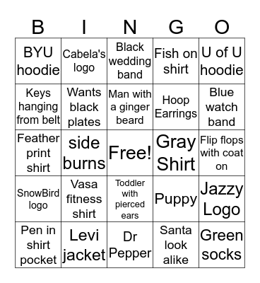 Blackout 106  Bingo Card