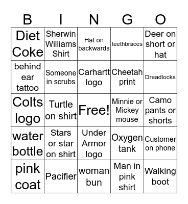 Blackout 107 Bingo Card