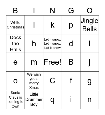 HOLIDAY BINGO Card