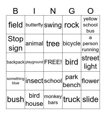 Outdoor BINGO Card