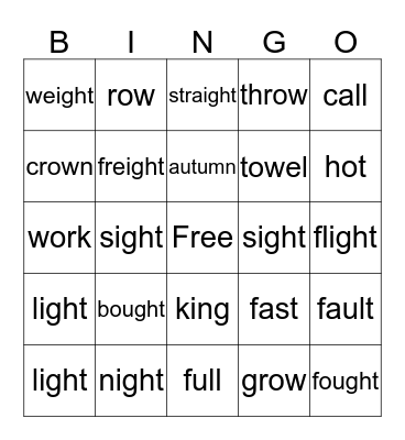 grade 6 Bingo Card