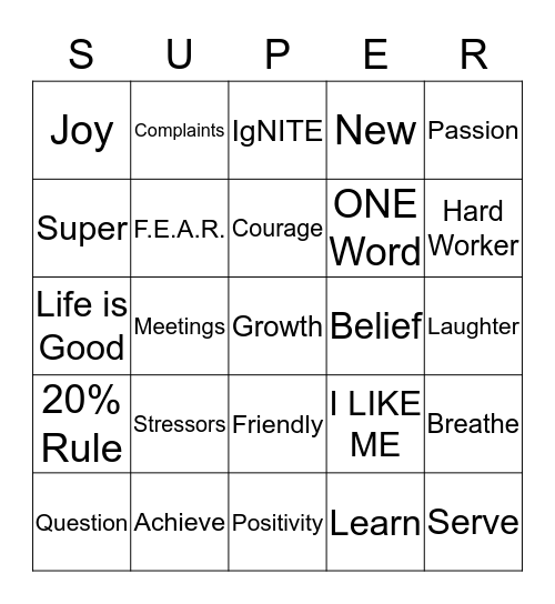 BOARD SECRETARY Bingo Card