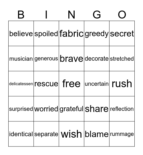 Bingo Card