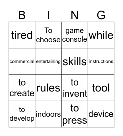 Klas 2 K Bingo Card