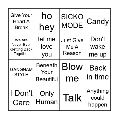 Music 16 - @QuestionOneQuiz Bingo Card
