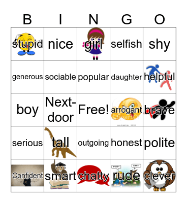Describing neighbhours Bingo Card