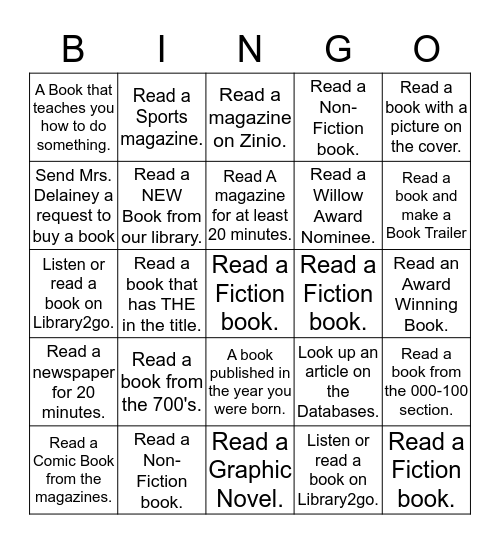 READ IT BINGO Card