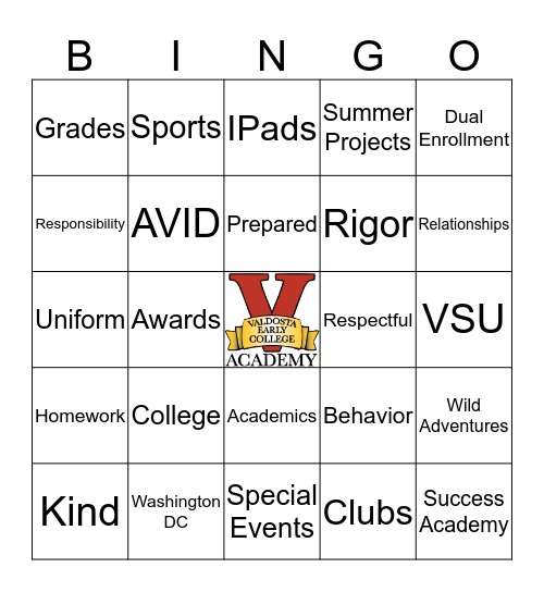 BINGO VECA's Experience EDITION  Bingo Card