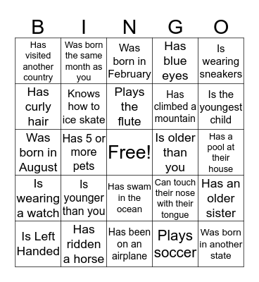 Girl Scout Bingo... find someone who: Bingo Card