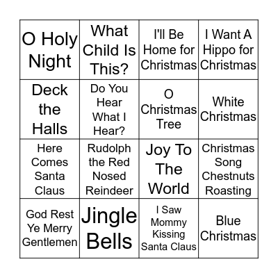 Christmas Bingo Card