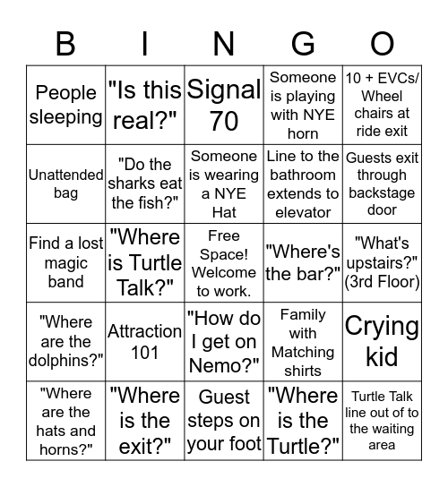 Seas Bingo  Bingo Card